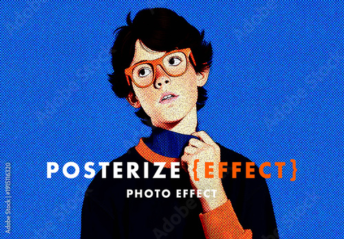 Posterize Dots Photo Effect Mockup