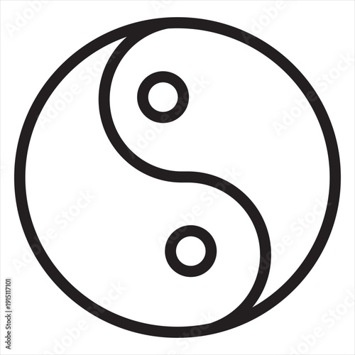 Design vector icon chinese new year yin and yung