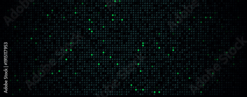 Futuristic FinTech background. Halftone pattern of green diamonds shape. Science research presentation backdrop. CyberTech rhombus mosaic. Vector backdrop