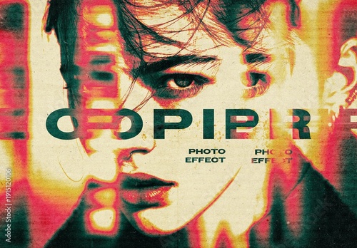 Acid Copy Photo Effect Mockup