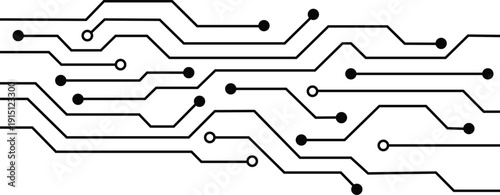 Abstract Circuit Board Lines Technology Background Vector