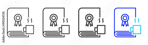 risk check Icon Set Collection Creative Outline Style for Business Audit Process with Multiple Thickness Variations Suitable for UI Branding Project