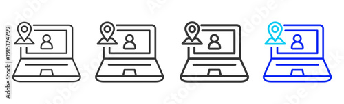 digital site Icon Set Collection Creative Outline Style for Business Audit Process with Multiple Thickness Variations Suitable for UI Branding Project