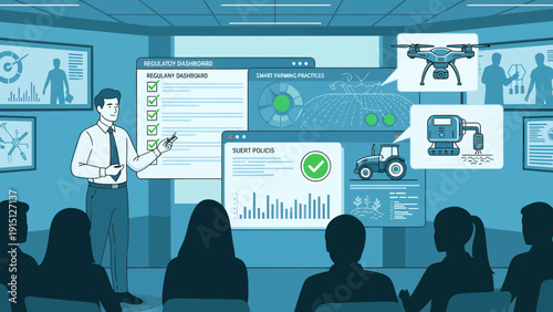 Presentation on Technology and Innovation to an Audience.