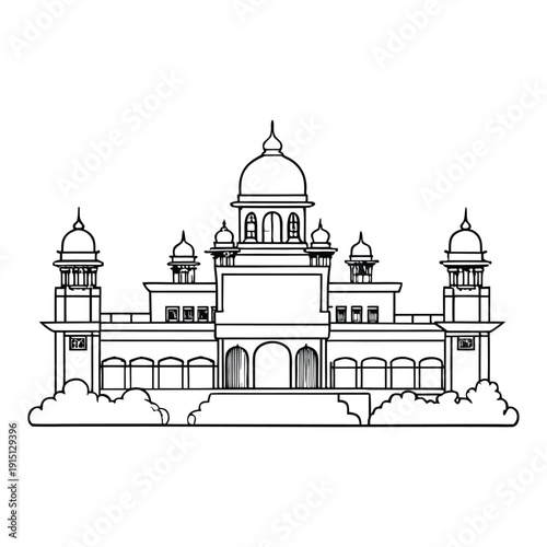 The majestic Amba Vilas Palace in Mysore dazzles with grand arches, ornate domes, intricate carvings, and royal heritage reflecting the glory of Mysore’s kings.
