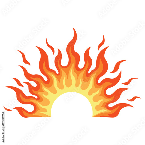 Vibrant orange and yellow flame design for decoration and creative projects