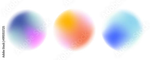 Gradient abstract shapes with soft blur and fluid texture. Blue hues. Holographic Y2K style with circular and organic blobs. Minimal modern banner design. Futuristic and vibrant.