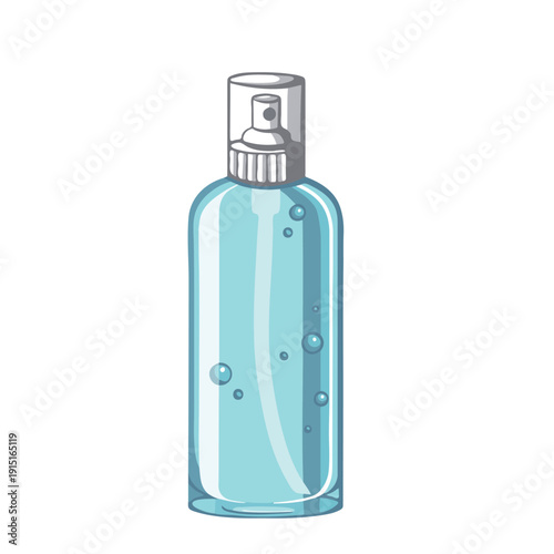 Blue cosmetic bottle facial toner vector illustration design