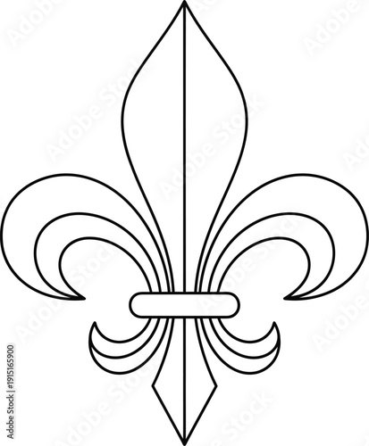 Fleur De Lis Heraldic Royal Emblem Vector