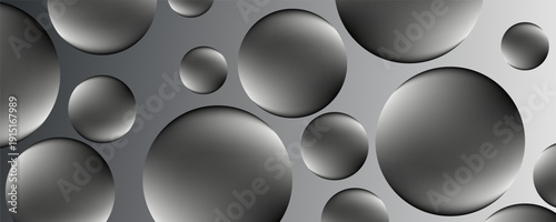 gray abstract gradient background with metal ball design