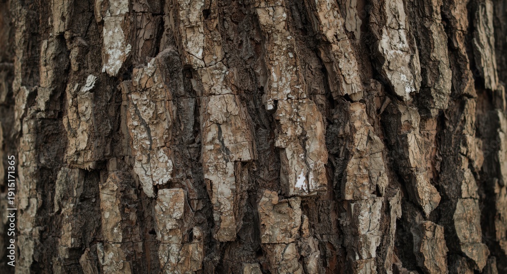 Fototapeta premium Tree bark texture and pattern background displaying various surfaces and copy space for text