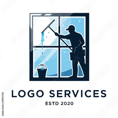 A logo for a window cleaning service company