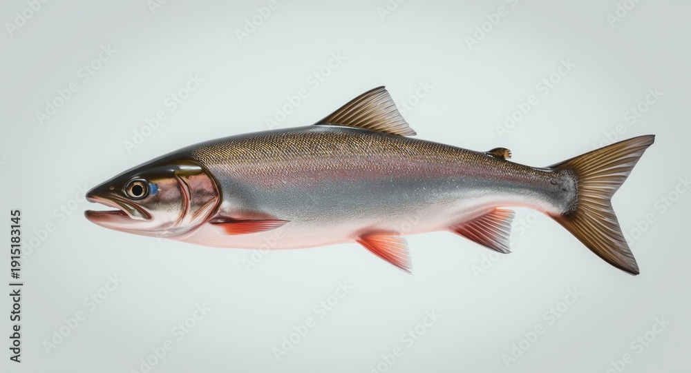 Obraz premium Young salmon fish in life cycle stage preparing for extensive ocean migration