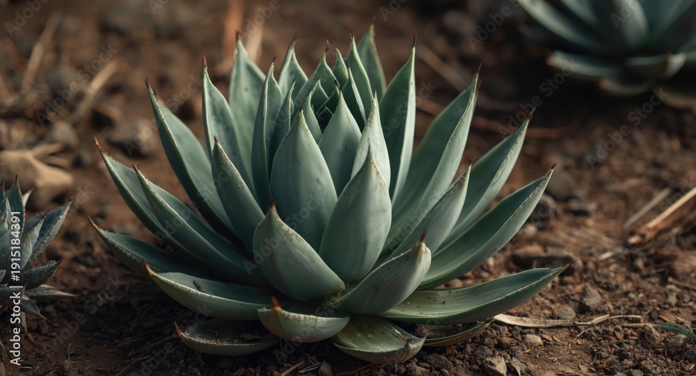 Fototapeta premium Succulent Butterfly Agave growing quickly and surviving extended dry periods