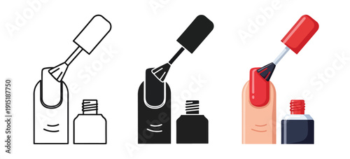 Cleaning tools flat design vector illustration set - Clipart. Icon vector -  Icon collection - icon set - Line and glyph icon and logo template - Editable Icon