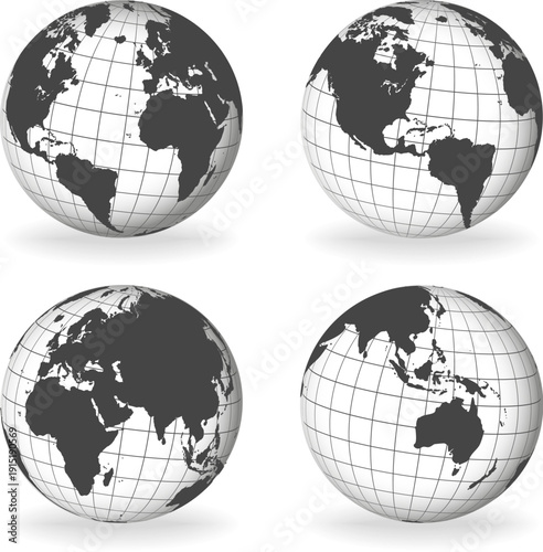 Planet Earth. Earth Day. The Earth, World Map. Vector