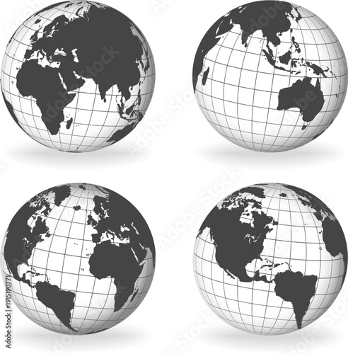 Planet Earth. Earth Day. The Earth, World Map. Vector