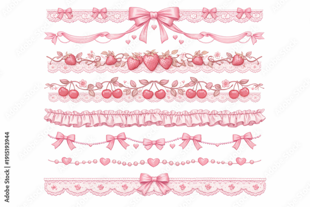Ταπετσαρία Vintage coquette lace dividers set