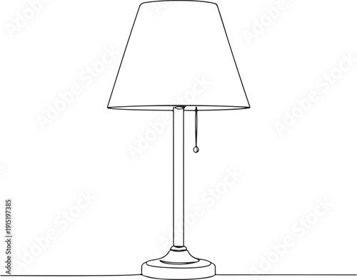 Symmetrical Table Lamp Outline Icon