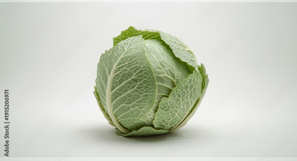 Fototapeta premium sharp and isolated cabbage on plain white with clipping path