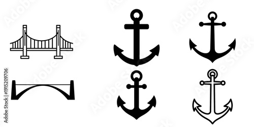 set of anchor icons