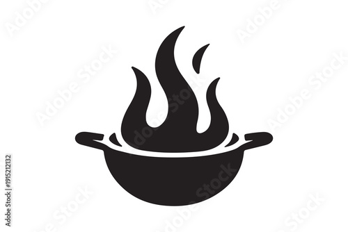 Vector Illustration of a Firing Pot