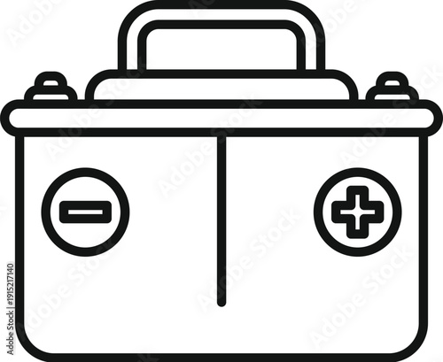 Automotive battery providing electrical energy, generating power for vehicle ignition
