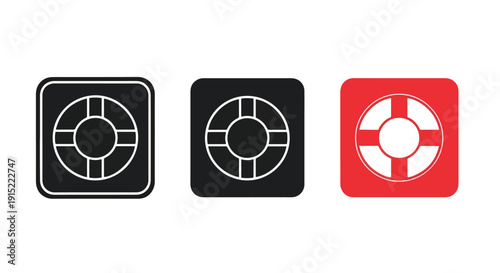 Air vent icons set flat design vector illustration - Clipart. Icon vector -  Icon collection - icon set - Line and glyph icon and logo template - Editable Icon