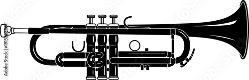 Trumpet silhouette vector illustration