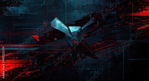 Symbolic portrayal of cyberattack dangers with mixed visual techniques