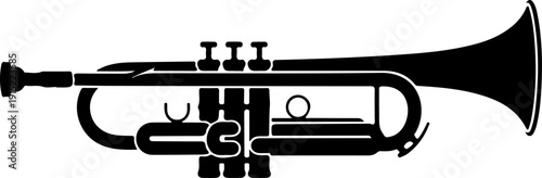 Trumpet silhouette vector illustration