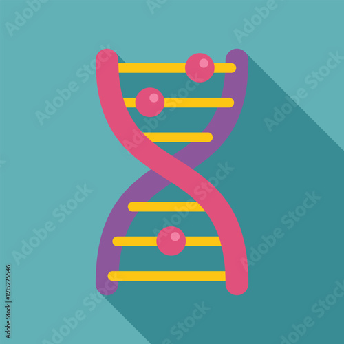 Dna double helix icon representing genetics, science, and heredity