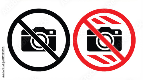 no photography signs with camera icons