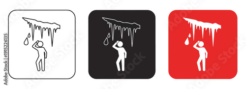 Clothes hanging laundry day flat design vector illustration - Clipart. Icon vector -  Icon collection - icon set - Line and glyph icon and logo template - Editable Icon