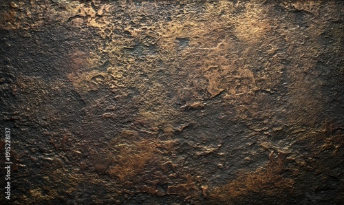 Straight-on texture of oxidized bronze surface with darkened aged finish