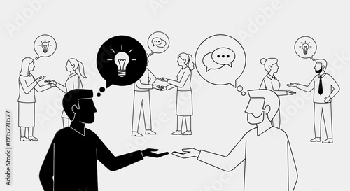 Two individuals exchanging ideas and thoughts in a collaborative setting.