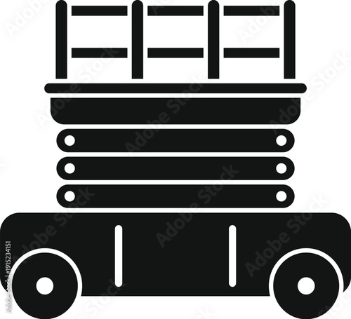 Scissor lift elevating platform providing access for construction, maintenance, and industrial work