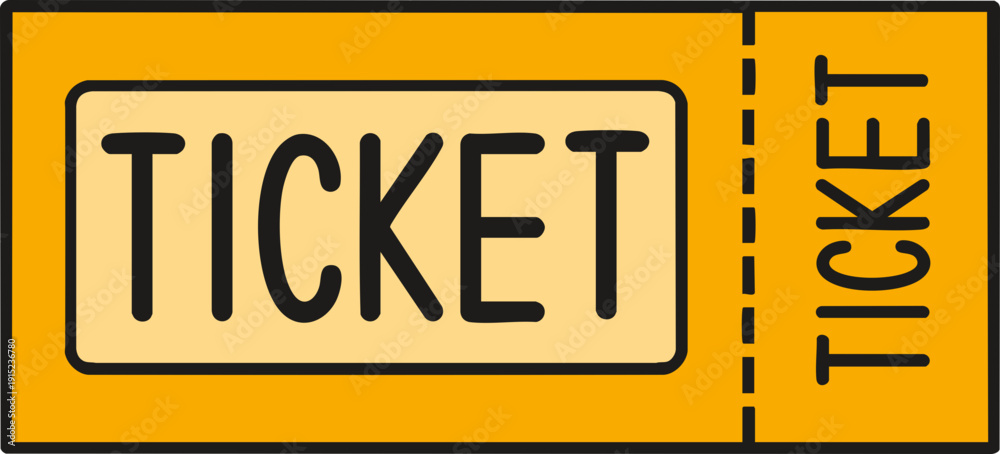 Naklejka premium Movie ticket or Concert ticket vector