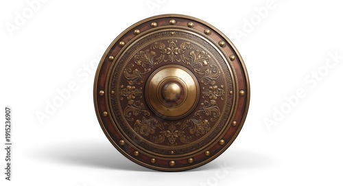 Wallpaper Mural Realistic 3D Roman Scutum shield shown on clean white background Torontodigital.ca