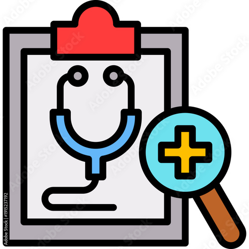Medical Diagnosis lineal color icon