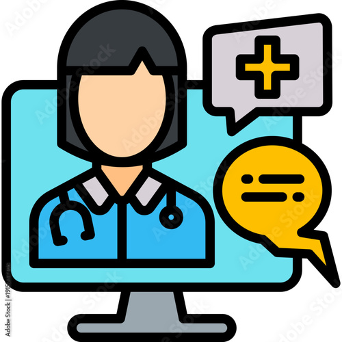 Medical Support lineal color icon