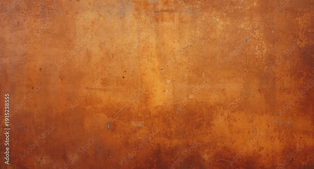 Fototapeta premium textured orange rust iron backdrop with smooth surface and gentle shadow copy space
