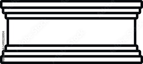 Plinth base providing support structure for statues or columns