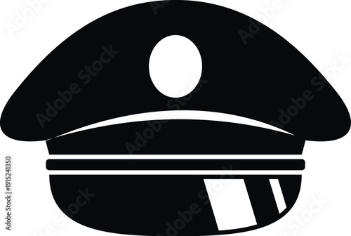 Officer service cap presenting concept of uniform and security