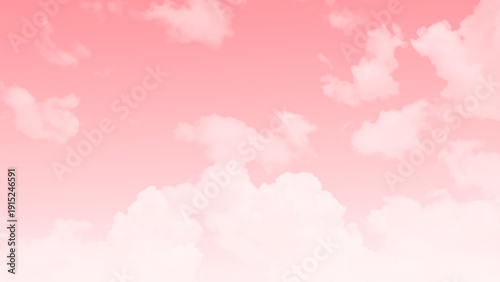 Refreshing winter pink sky and cirrus clouds