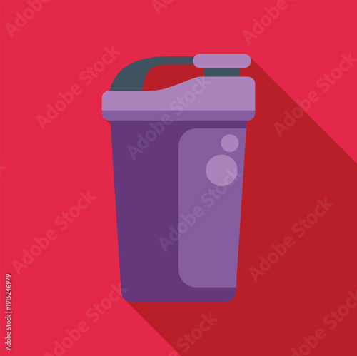 Plastic shaker bottle for mixing protein shakes or supplements