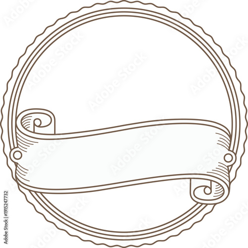 Retro vintage frame, logo illustration with space for text. Document old paper script. Use as a template for logos; decorations, invitations, postcards