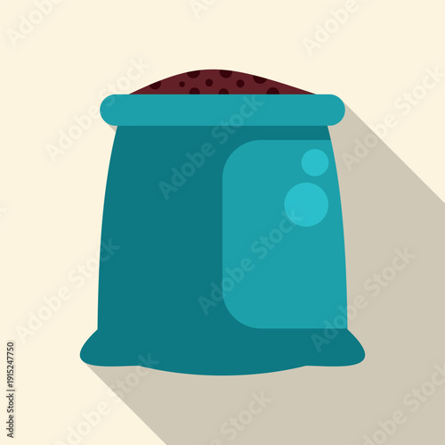 Bag containing soil or compost, useful for farming and agriculture concept