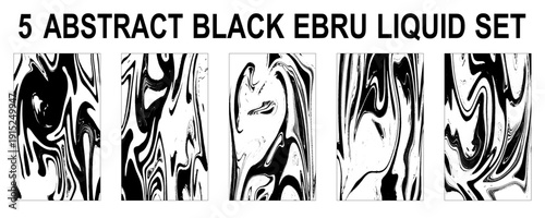 Set of white and black marble texture vector background. Stone or rock bundle, collection. 