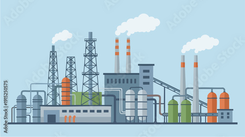 Industrial Factory Plant Machinery Equipment.